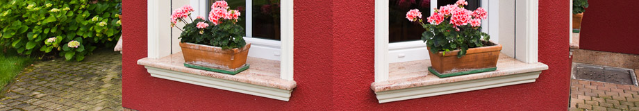 windowsills, handles, glass, shades for satler windows and doors